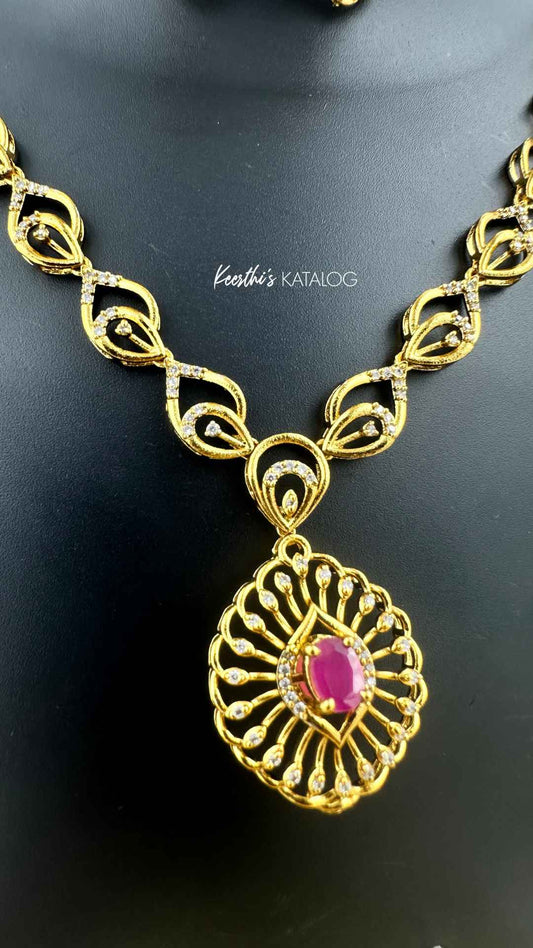 KA1003 - 6-in-1 Timeless Ruby Necklace