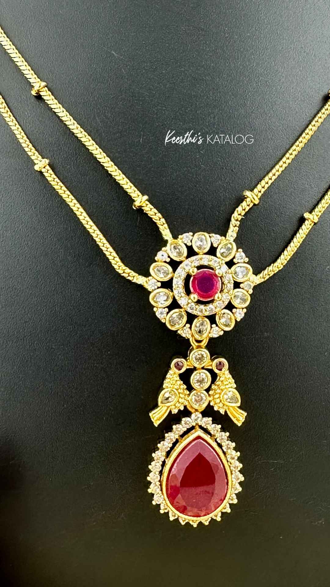 KA1026 - Ruby Radiance Pendant Set