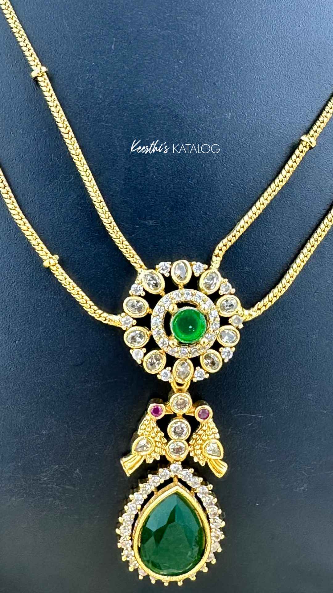 KA1027 - Emerald Enchantment Pendant Set