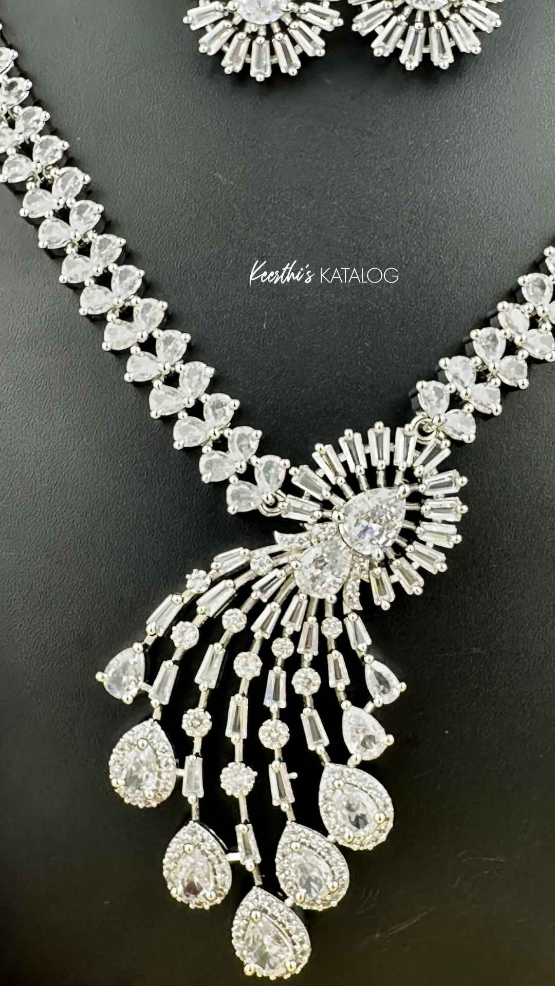 KA1049 - Diamond Dewdrop Necklace