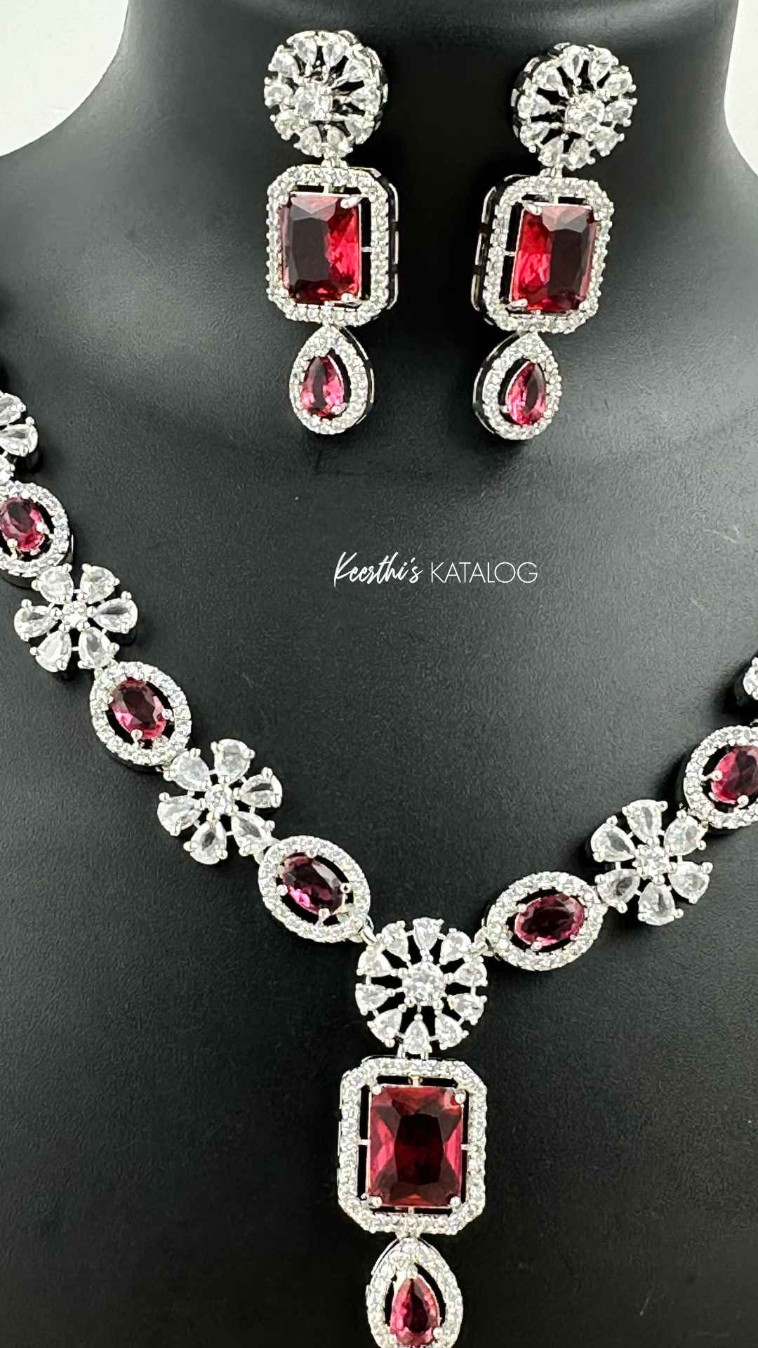 KA1056 - Scarlet Sparkle Necklace