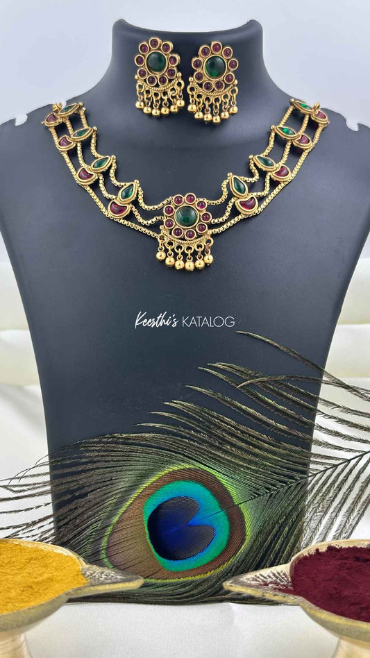 KC1020 - Manikya Marathakam Choker