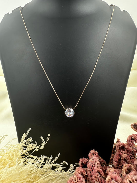 KD1006 - Radiant Solitaire Chain Pendant