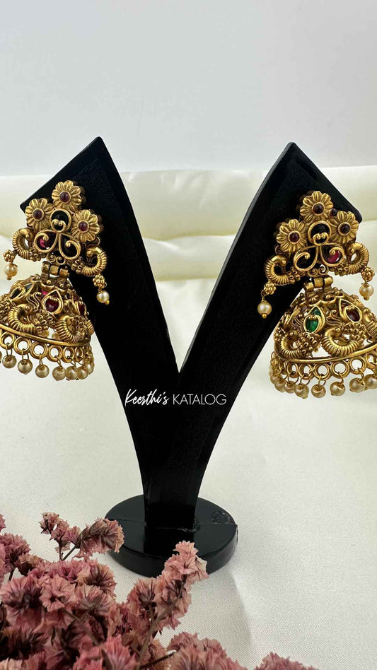 KE1001 - Floral Heritage Jhumkas