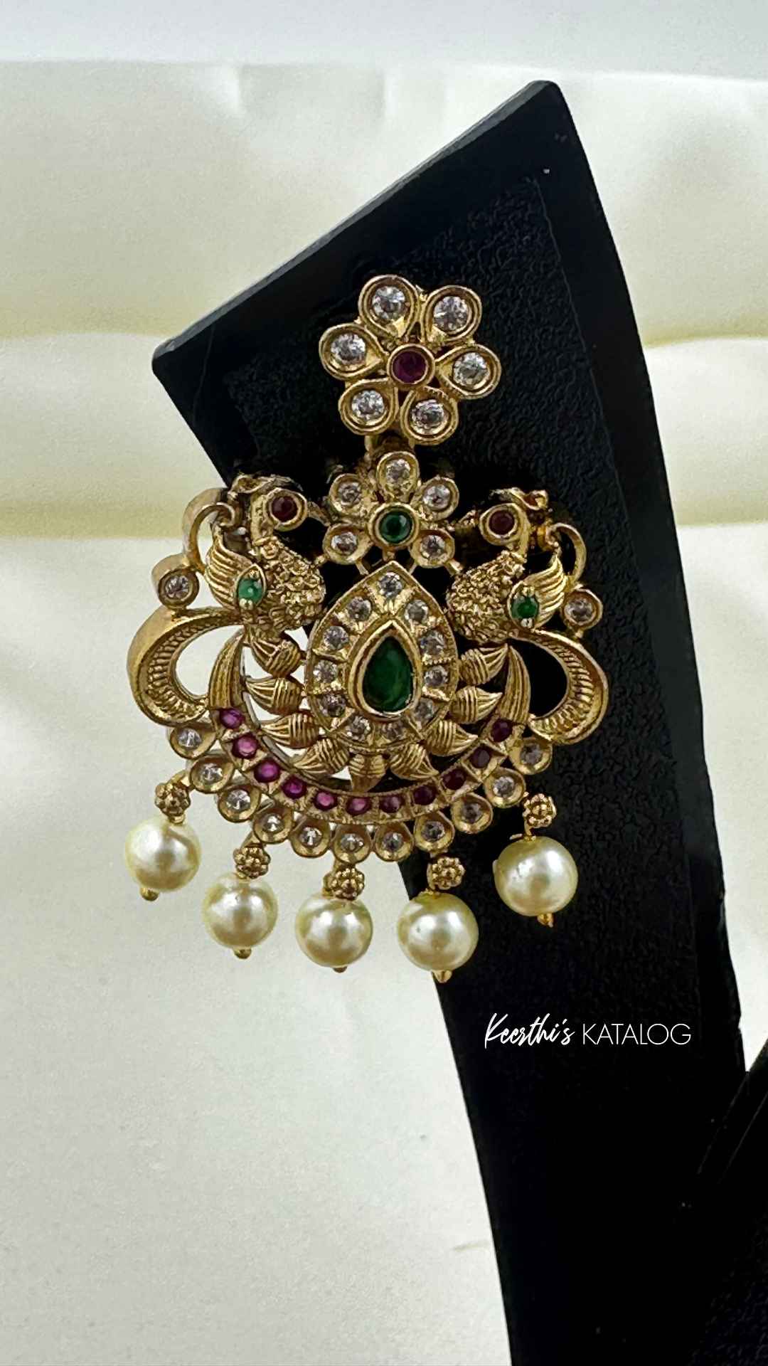 KE1008 - Peacock Pearl Earrings