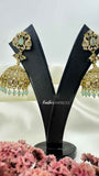 KE1013 - Aqua Glow Jhumkas