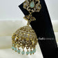 KE1013 - Aqua Glow Jhumkas