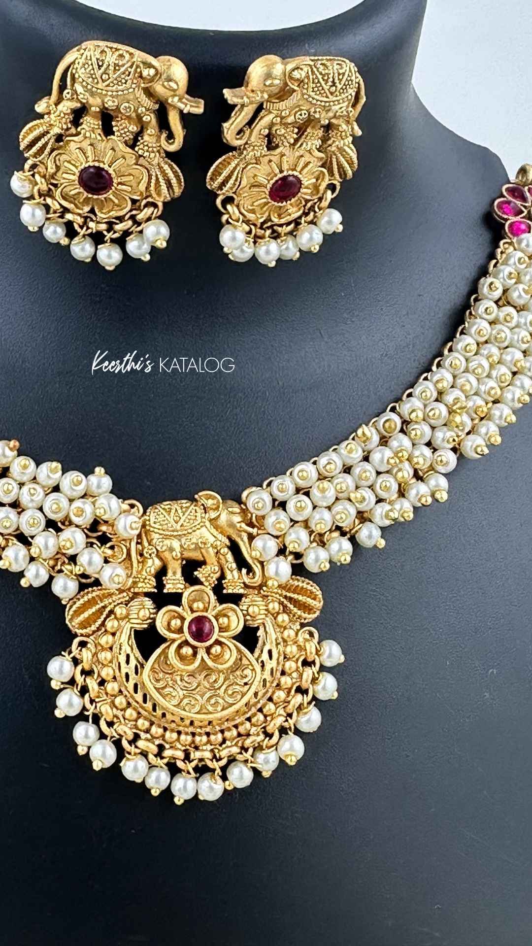 KN1006 - Pearl Rajamala Set