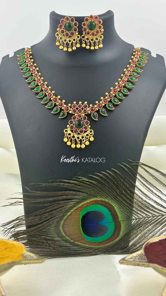 KN1041 - Multi Mango Dewdrop Necklace