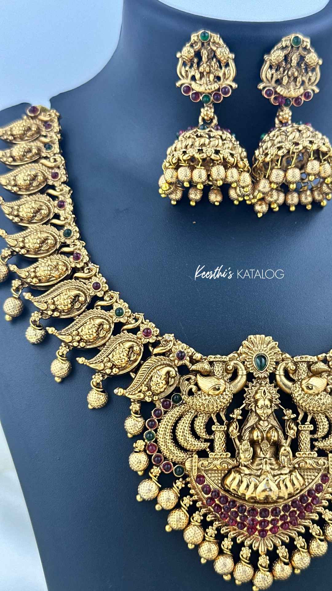 KN1058 - Lakshmi Peacock Bridal Set