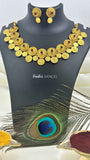 KN1062 - Dual Swirl Lakshmi Necklace