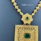 KN1065 - Square Emerald Necklace Set