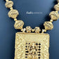 KN1072 - 2-in-1 Square Temple Necklace Set