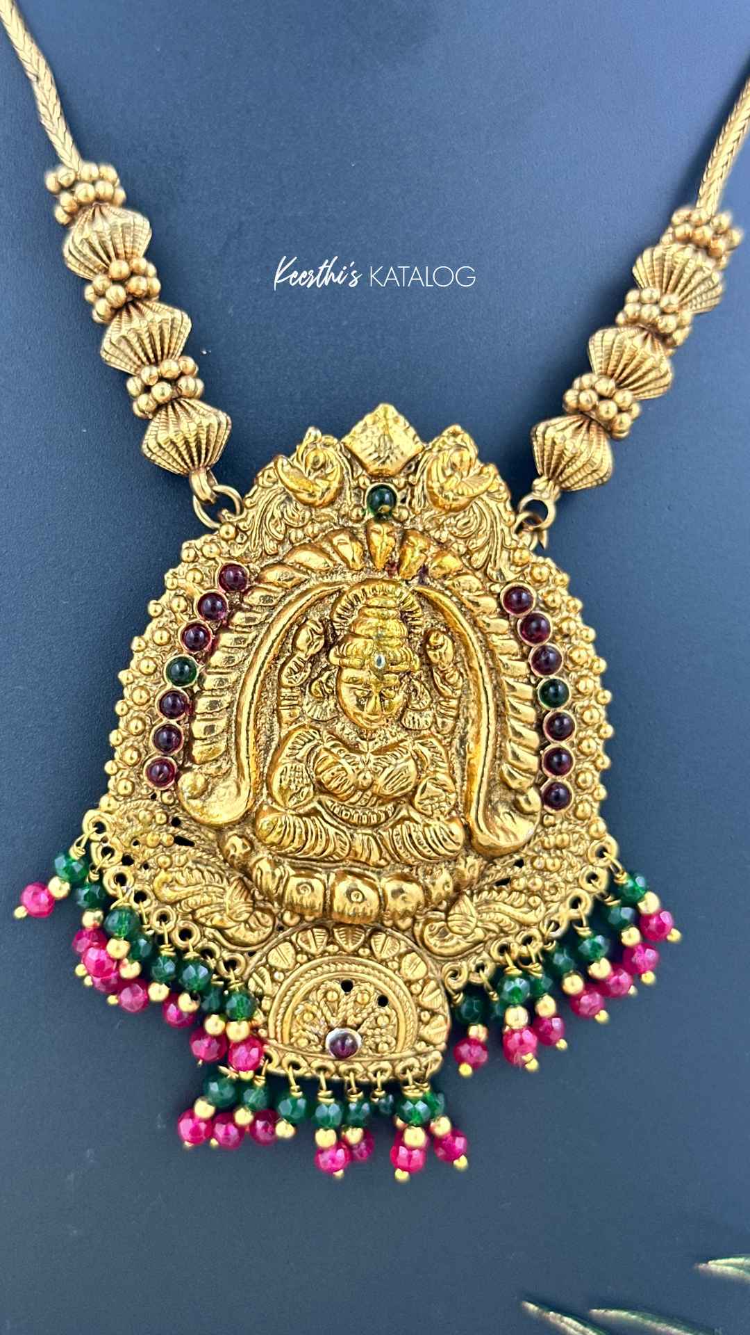 KN1074 - Lakshmi Bead Drop Set