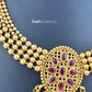 KN1076 - 4 Layer Ruby Ball Necklace