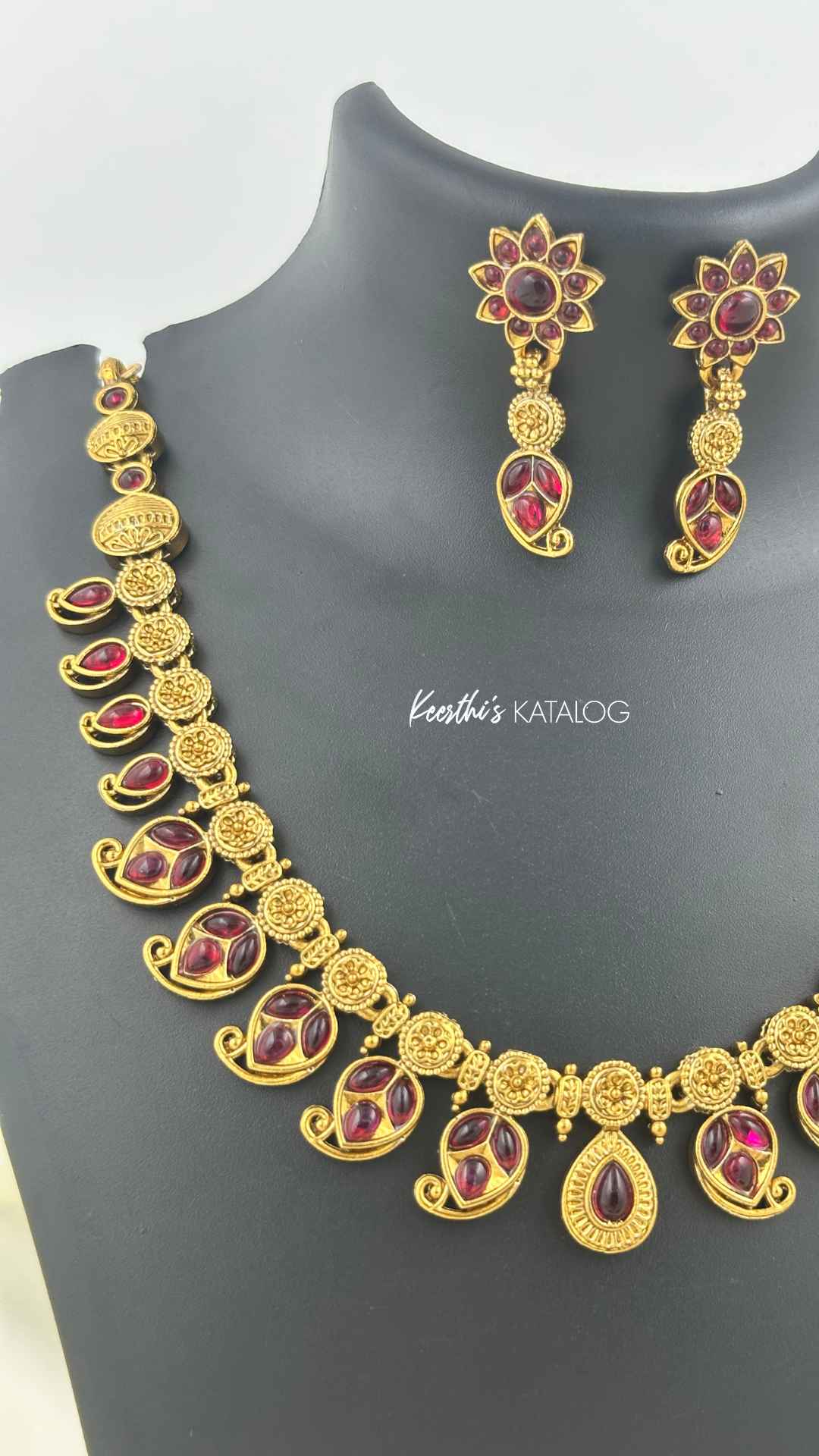 KN1082 - Mango Ruby Flower Set