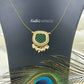 KN1084 - Emerald Pearl Invisible Chain Necklace