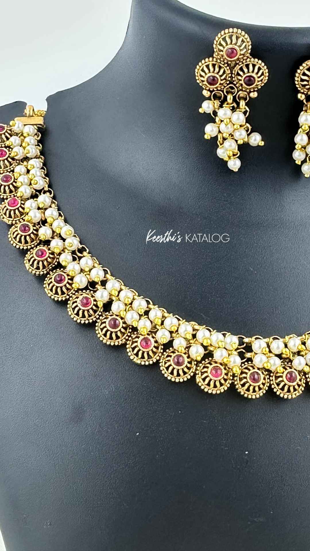 KN1092 - Double Pearl Royal Necklace