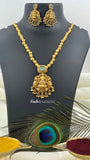 KN1098 - Lakshmi Ball Aqua Necklace