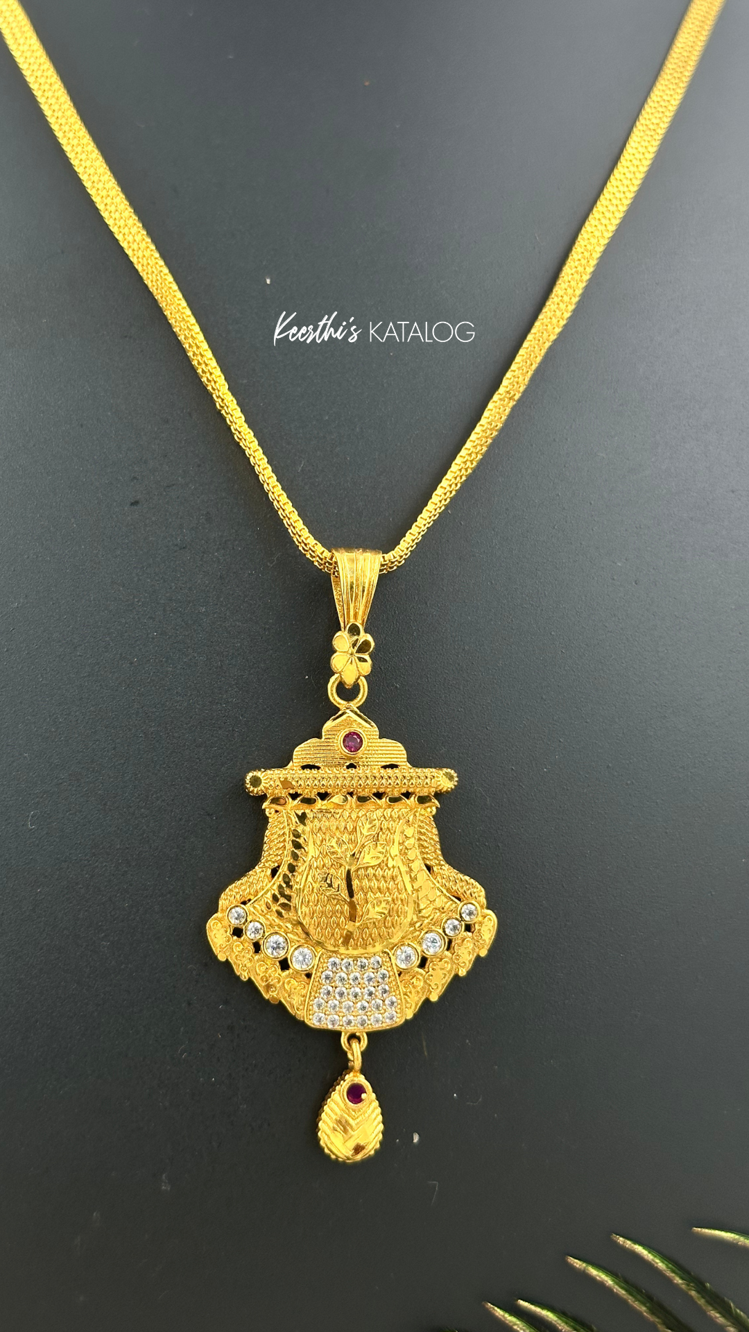 KN1104 - Simple Kerala Necklace Set