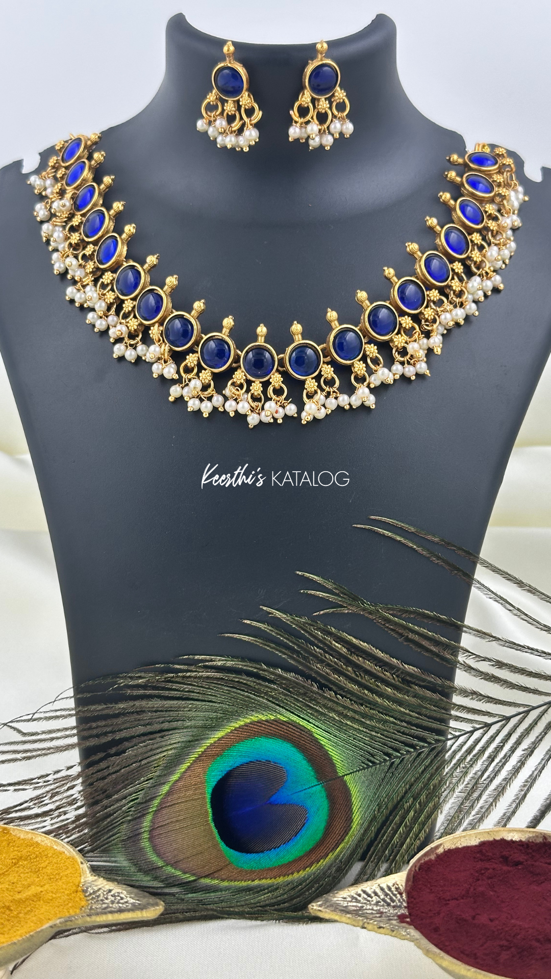 KN1116 - Sapphire Rain Necklace