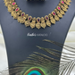 KN1118 - Golden Jhumka Temple Necklace