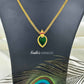 KN1124 - Green Teardrop Pendant Set