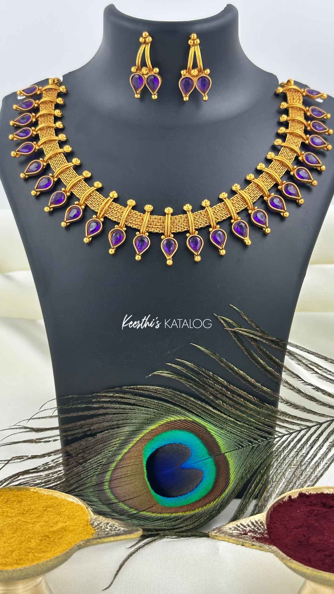 KN1125 - Purple Rain Necklace Set