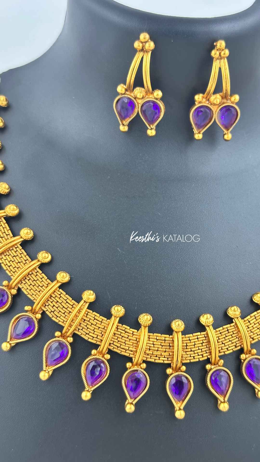 KN1125 - Purple Rain Necklace Set