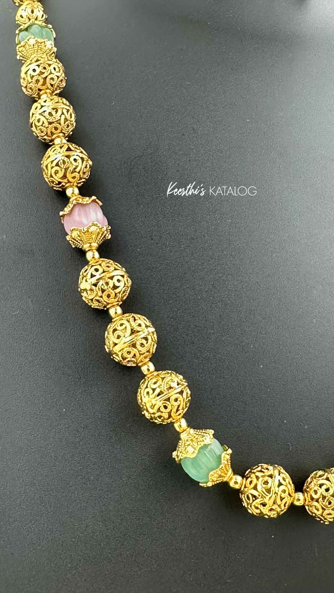 KN1127 - Mixed Gem Ball Chain Set