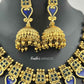 KN1129 - Royal Blue Jhumka Set