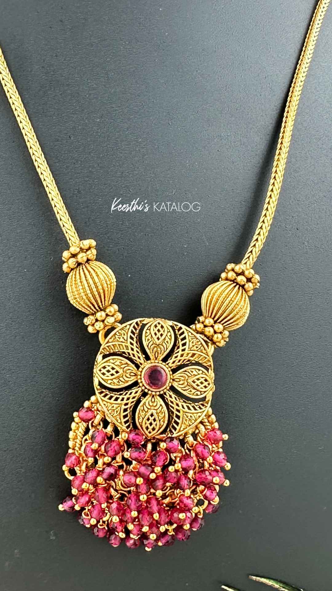 KN1133 - Ruby Waterfall Necklace